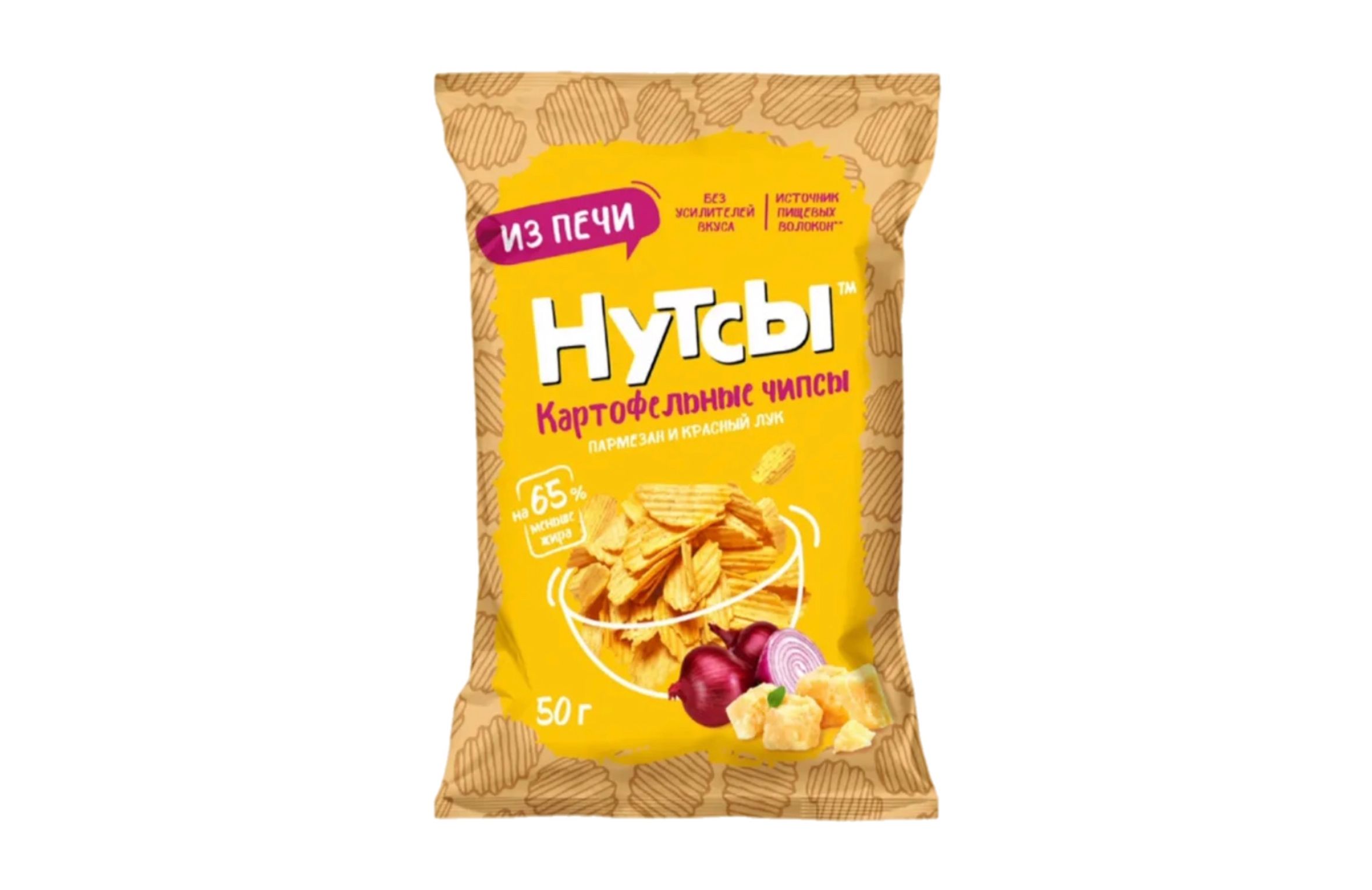 Чипсы "НУТСЫ" со вкусом пармезан и красный лук, 50 г