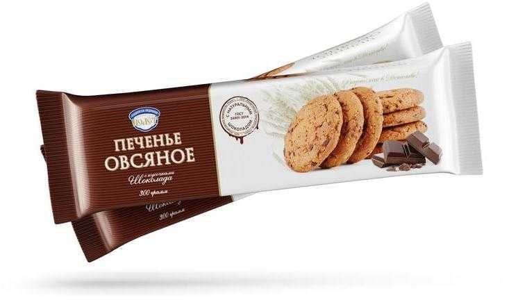 Печенье овсяное с кусочками шоколада 250г