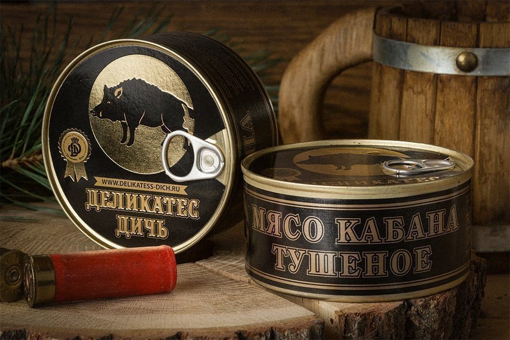 Мясо кабана тушеное 325 г Деликатес дичь